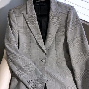 Zara Plaid Blazer, XL